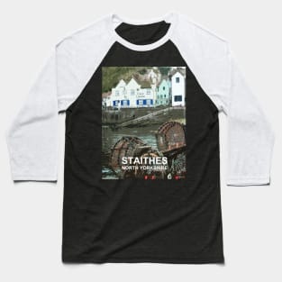 Staithes North Yorkshire. Travel poster Baseball T-Shirt
